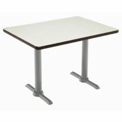 KFI Mode 30" X 48" Conference Table - Walnut - Silver T Base - Standard Height 13 KFI Mode 30" X 48" Conference Table - Walnut - Silver T Base - Standard Height -CYMAX Sales 2277381 L 4
