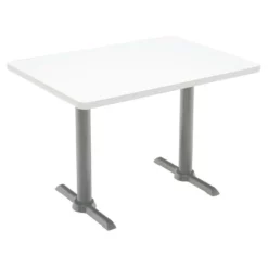 KFI Mode 30" X 48" Conference Table - Graphite - Silver T Base - Bistro Height -CYMAX Sales 2277384 L