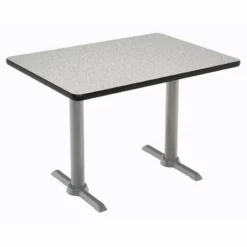 KFI Mode 30" X 48" Conference Table - Mahogany - Silver T Base - Bistro Height -CYMAX Sales 2277394 L 2