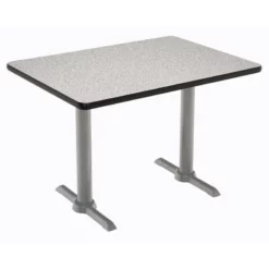 KFI Mode 30" X 48" Conference Table - Graphite - Silver T Base - Bistro Height -CYMAX Sales 2277394 L