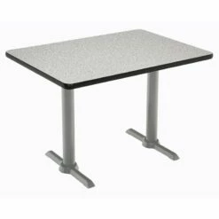 KFI Mode 30" X 48" Conference Table - Walnut - Silver T Base - Bistro Height -CYMAX Sales 2277394 L 3
