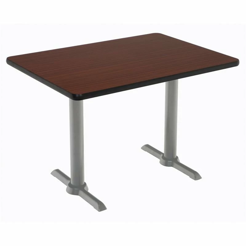 KFI Mode 30" X 48" Conference Table - Walnut - Silver T Base - Standard Height 8 KFI Mode 30" X 48" Conference Table - Walnut - Silver T Base - Standard Height - Image 6