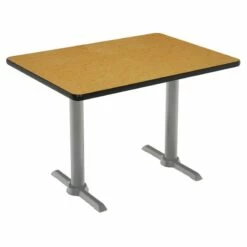 KFI Mode 30" X 48" Conference Table - Graphite - Silver T Base - Standard Height -CYMAX Sales 2277397 L