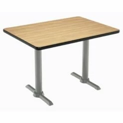 KFI Mode 30" X 48" Conference Table - Walnut - Silver T Base - Standard Height