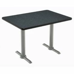 KFI Mode 30" X 48" Conference Table - Graphite - Silver T Base - Standard Height -CYMAX Sales 2277622 L