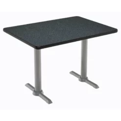 KFI Mode 30" X 48" Conference Table - Graphite - Silver T Base - Bistro Height -CYMAX Sales 2277623 L