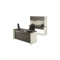Bestar Connexion Bowfront Writing Desk In Antigua And Black -CYMAX Sales 2282 2 L