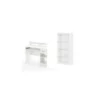 South Shore Axess Desk With Keyboard Tray And 4-Shelf Bookcase Set In Pure White -CYMAX Sales 2291570 L