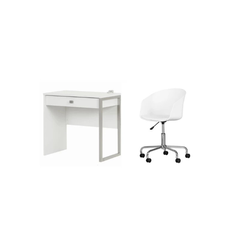 South Shore Interface Pure White Desk And 1 Flam White Swivel Chair Set 3 South Shore Interface Pure White Desk And 1 Flam White Swivel Chair Set