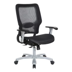 Air Grid Seat And Back Big & Tall Chair In Black Fabric
