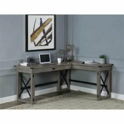 ACME Talmar Wooden Writing Desk With Lift Top In Weathered Gray -CYMAX Sales 2297325 2 L 3