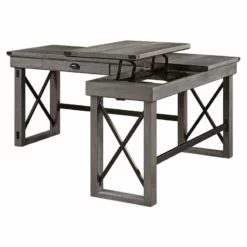 ACME Talmar Wooden Writing Desk With Lift Top In Weathered Gray -CYMAX Sales 2297325 7 L 3