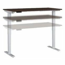 Move 40 Series 60W X 30D Adjustable Desk In Modern Hickory - Engineered Wood -CYMAX Sales 2301061 21 L