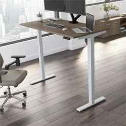 Move 40 Series 60W X 30D Adjustable Desk In Modern Hickory - Engineered Wood -CYMAX Sales 2301062 21 L