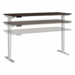 Move 40 Series 72W X 30D Adjustable Desk In Modern Hickory - Engineered Wood -CYMAX Sales 2301065 21 L