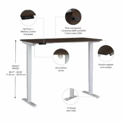 Move 40 Series 72W X 30D Adjustable Desk In Platinum Gray - Engineered Wood 38 Move 40 Series 72W X 30D Adjustable Desk In Platinum Gray - Engineered Wood -CYMAX Sales 2301065 23 L 2