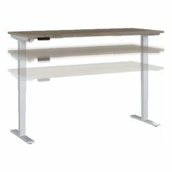 Move 40 Series 72W X 30D Adjustable Desk In Modern Hickory - Engineered Wood -CYMAX Sales 2301066 21 L