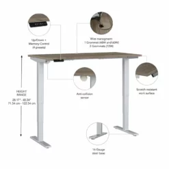 Move 40 Series 72W X 30D Adjustable Desk In Platinum Gray - Engineered Wood 31 Move 40 Series 72W X 30D Adjustable Desk In Platinum Gray - Engineered Wood -CYMAX Sales 2301066 23 L 2