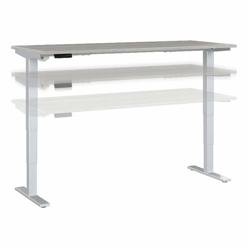 Move 40 Series 72W X 30D Adjustable Desk In Platinum Gray - Engineered Wood 3 Move 40 Series 72W X 30D Adjustable Desk In Platinum Gray - Engineered Wood