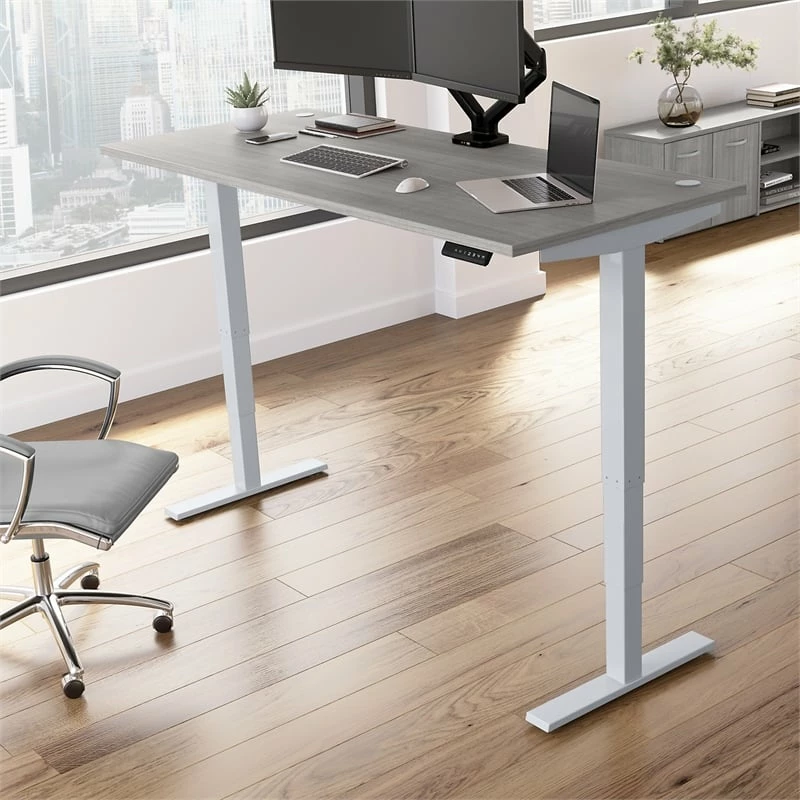 Move 40 Series 72W X 30D Adjustable Desk In Platinum Gray - Engineered Wood 4 Move 40 Series 72W X 30D Adjustable Desk In Platinum Gray - Engineered Wood - Image 2