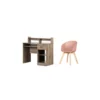 South Shore Axess Weathered Oak Desk With Tray & 1 Flam Pink And Wood Chair Set 1 South Shore Axess Weathered Oak Desk With Tray & 1 Flam Pink And Wood Chair Set -CYMAX Sales 2309738 L