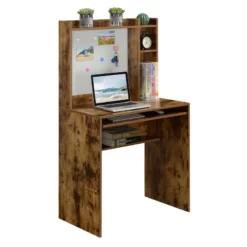 Designs2Go Student Desk With Magnetic Bulletin Board And Shelves In Nutmeg Wood -CYMAX Sales 2341035 2 L