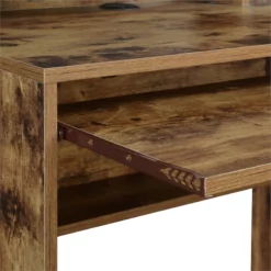 Designs2Go Student Desk With Magnetic Bulletin Board And Shelves In Nutmeg Wood -CYMAX Sales 2341035 3 L