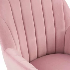 Channeled Back Office Chair In Blush Pink Velvet 20 Channeled Back Office Chair In Blush Pink Velvet -CYMAX Sales 2367768 3 L 1