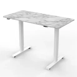 Furniture Of America Tilah Metal Height Adjustable Office Desk In Light Brown