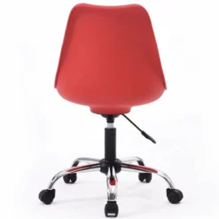 Home Square 2 Piece Armless Faux Leather Office Chair Set In Red -CYMAX Sales 2382575 2 L