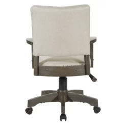 Santina Bankers Chair With Antique Gray Finish And Ivory White Fabric 15 Santina Bankers Chair With Antique Gray Finish And Ivory White Fabric -CYMAX Sales 2389388 4 L