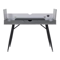 Calico Designs Nook Wood Writing Desk With Multi Soft-Close Storage In Gray -CYMAX Sales 2390357 19 L