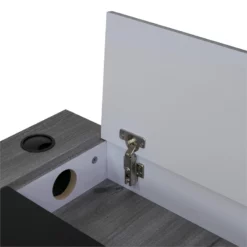 Calico Designs Nook Wood Writing Desk With Multi Soft-Close Storage In Gray -CYMAX Sales 2390357 4 L