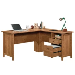 Sauder Union Plain Engineered Wood L-Desk In Prairie Cherry Finish -CYMAX Sales 2391075 2 L