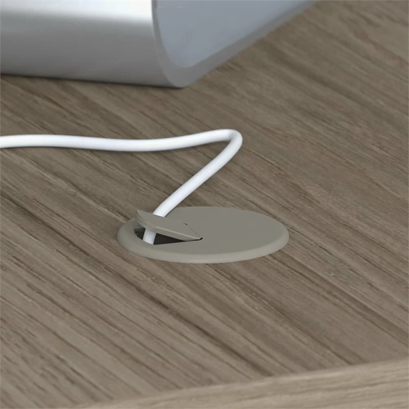 Studio C 60W X 24D Credenza Desk In Platinum Gray - Engineered Wood 5 Studio C 60W X 24D Credenza Desk In Platinum Gray - Engineered Wood - Image 3