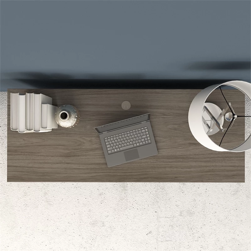 Studio C 60W X 24D Credenza Desk In Modern Hickory - Engineered Wood 7 Studio C 60W X 24D Credenza Desk In Modern Hickory - Engineered Wood - Image 5