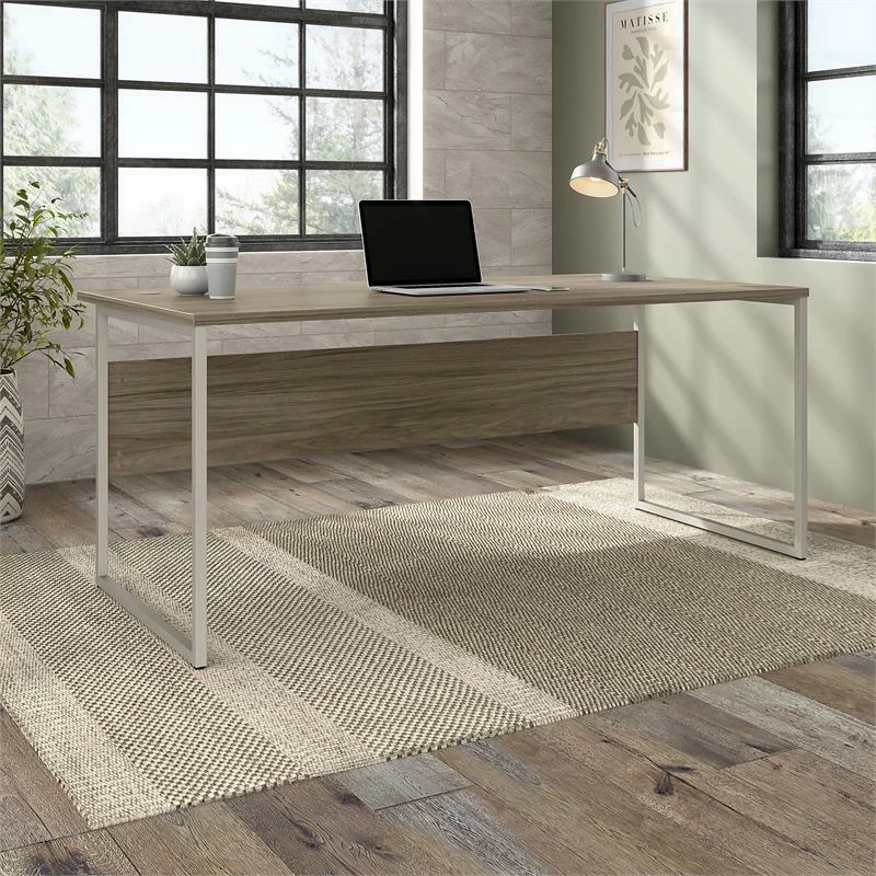 Hybrid 72W X 36D Computer Table Desk In White - Engineered Wood 4 Hybrid 72W X 36D Computer Table Desk In White - Engineered Wood - Image 2