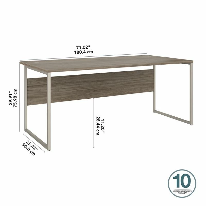 Hybrid 72W X 36D Computer Table Desk In White - Engineered Wood 14 Hybrid 72W X 36D Computer Table Desk In White - Engineered Wood - Image 12