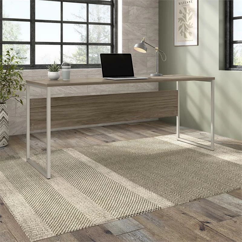 Hybrid 72W X 24D Computer Table Desk In Platinum Gray - Engineered Wood 4 Hybrid 72W X 24D Computer Table Desk In Platinum Gray - Engineered Wood - Image 2