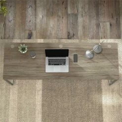 Hybrid 72W X 24D Computer Table Desk In Platinum Gray - Engineered Wood 27 Hybrid 72W X 24D Computer Table Desk In Platinum Gray - Engineered Wood -CYMAX Sales 2393851 5 L
