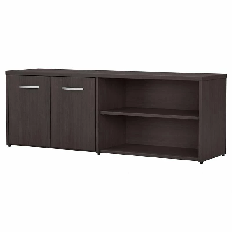 Studio C Low Storage Cabinet With Doors In Storm Gray - Engineered Wood 21 Studio C Low Storage Cabinet With Doors In Storm Gray - Engineered Wood - Image 19