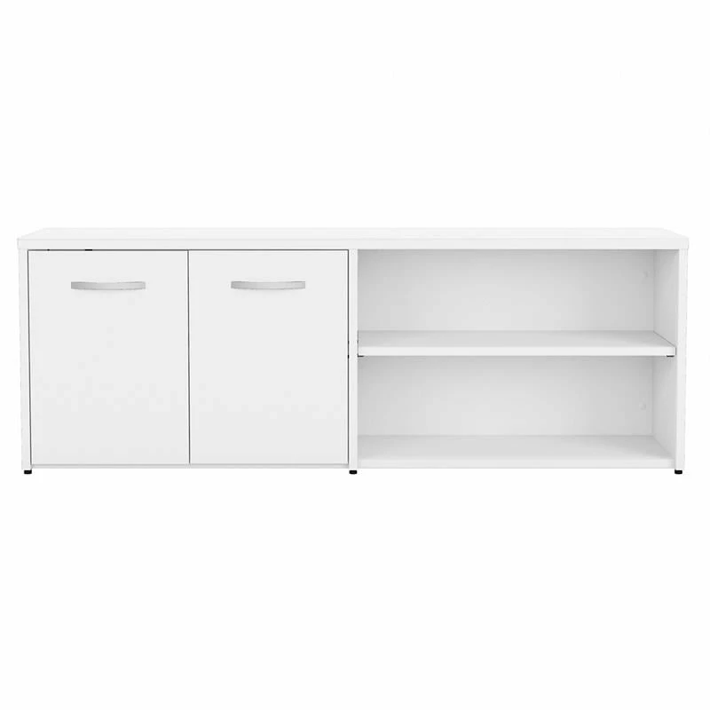 Studio C Low Storage Cabinet With Doors In Storm Gray - Engineered Wood 12 Studio C Low Storage Cabinet With Doors In Storm Gray - Engineered Wood - Image 10