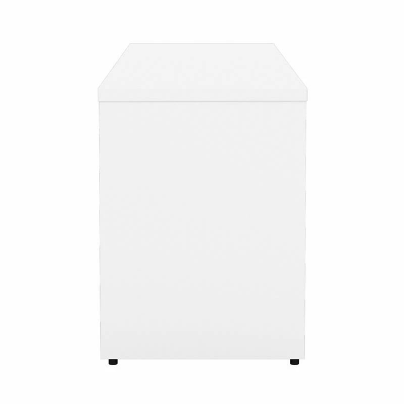 Studio C Low Storage Cabinet With Doors In Platinum Gray - Engineered Wood 13 Studio C Low Storage Cabinet With Doors In Platinum Gray - Engineered Wood - Image 11