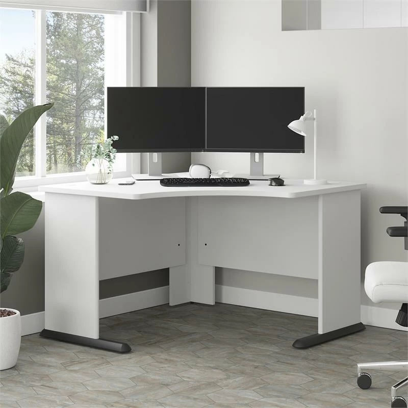 Studio A 48W Corner Computer Desk In White - Engineered Wood 16 Studio A 48W Corner Computer Desk In White - Engineered Wood - Image 14
