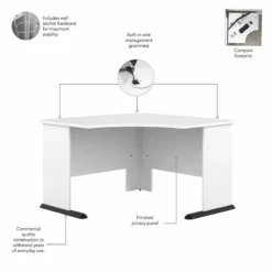 Studio A 48W Corner Computer Desk In White - Engineered Wood 40 Studio A 48W Corner Computer Desk In White - Engineered Wood -CYMAX Sales 2394219 6 L