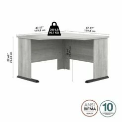 Studio A 48W Corner Computer Desk In Storm Gray - Engineered Wood -CYMAX Sales 2394318 10 L 1