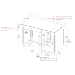 Walker Edison Deluxe Modern Solid Wood Computer Desks With Hutch In White -CYMAX Sales 239483 16 L