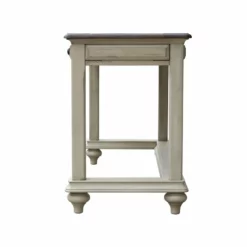 Sunset Trading Shades Of Sand Wood Computer Desk In Cream Puff/Walnut Brown -CYMAX Sales 2395232 3 L