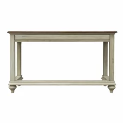 Sunset Trading Shades Of Sand Wood Computer Desk In Cream Puff/Walnut Brown -CYMAX Sales 2395232 4 L