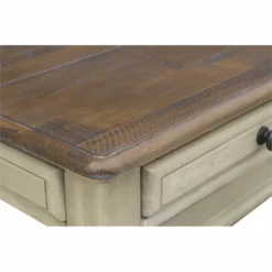 Sunset Trading Shades Of Sand Wood Computer Desk In Cream Puff/Walnut Brown -CYMAX Sales 2395232 6 L